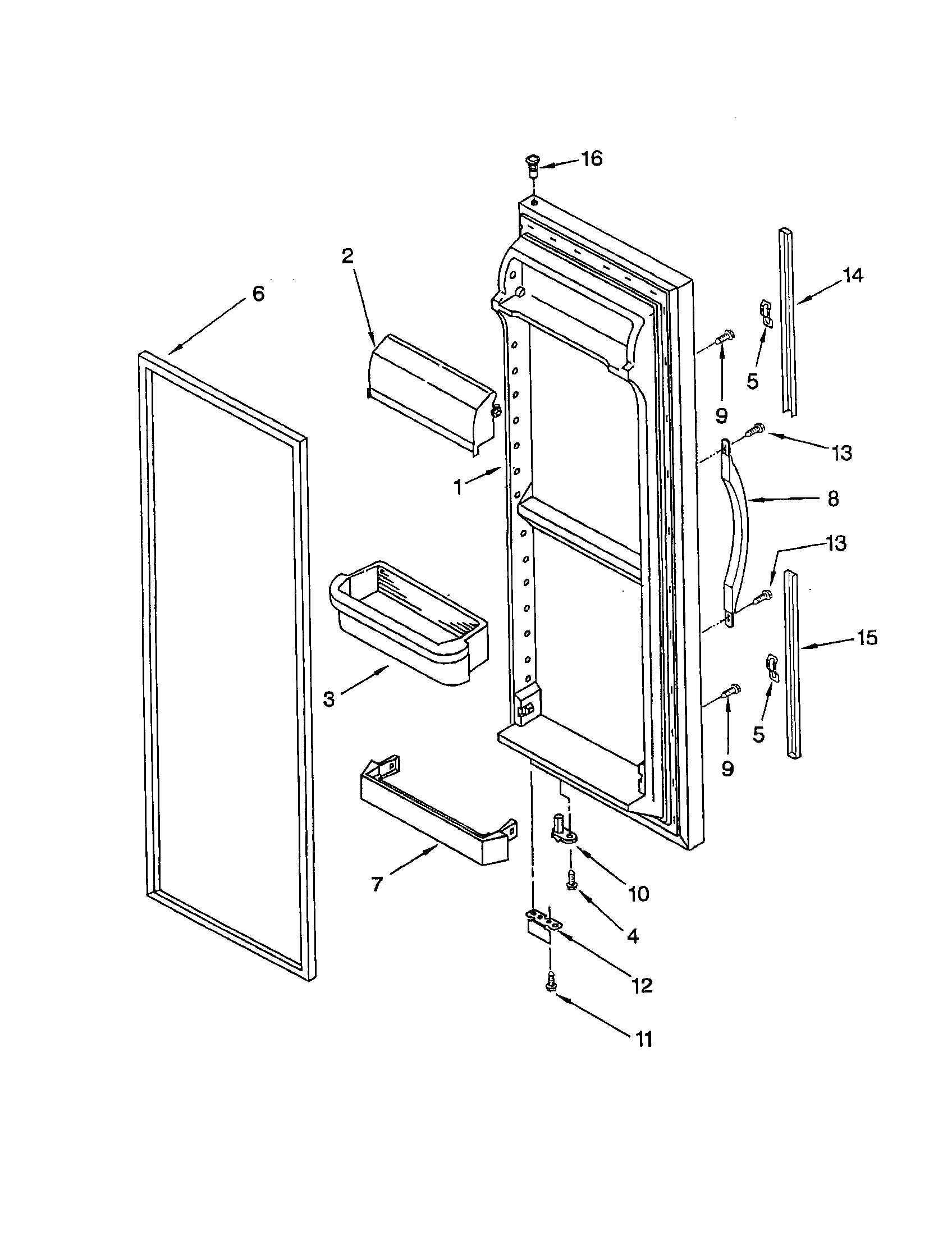 Refrigerator door