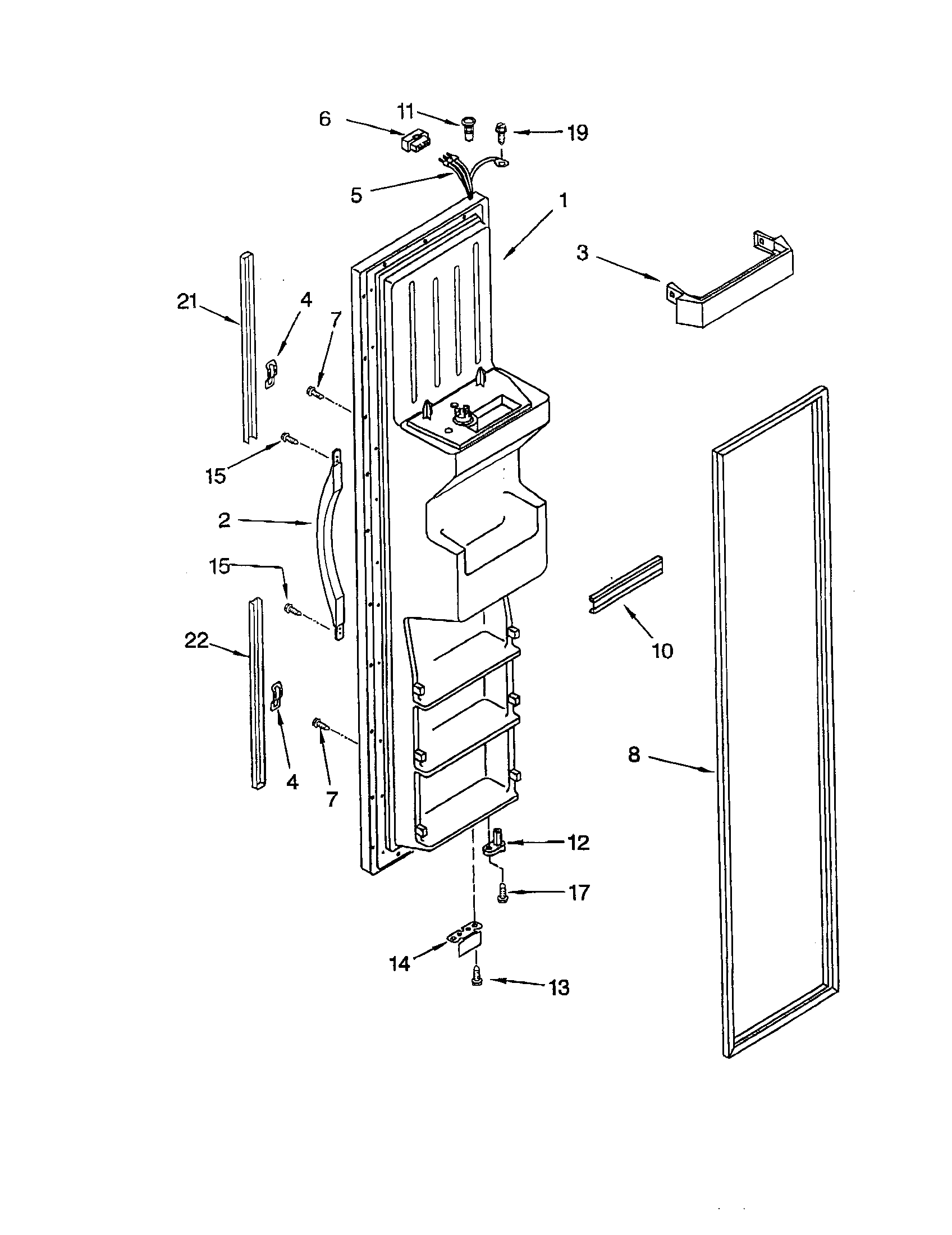 Freezer door