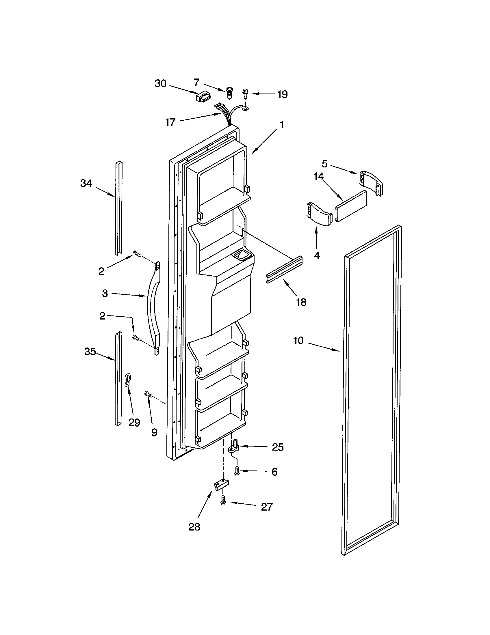 Freezer door