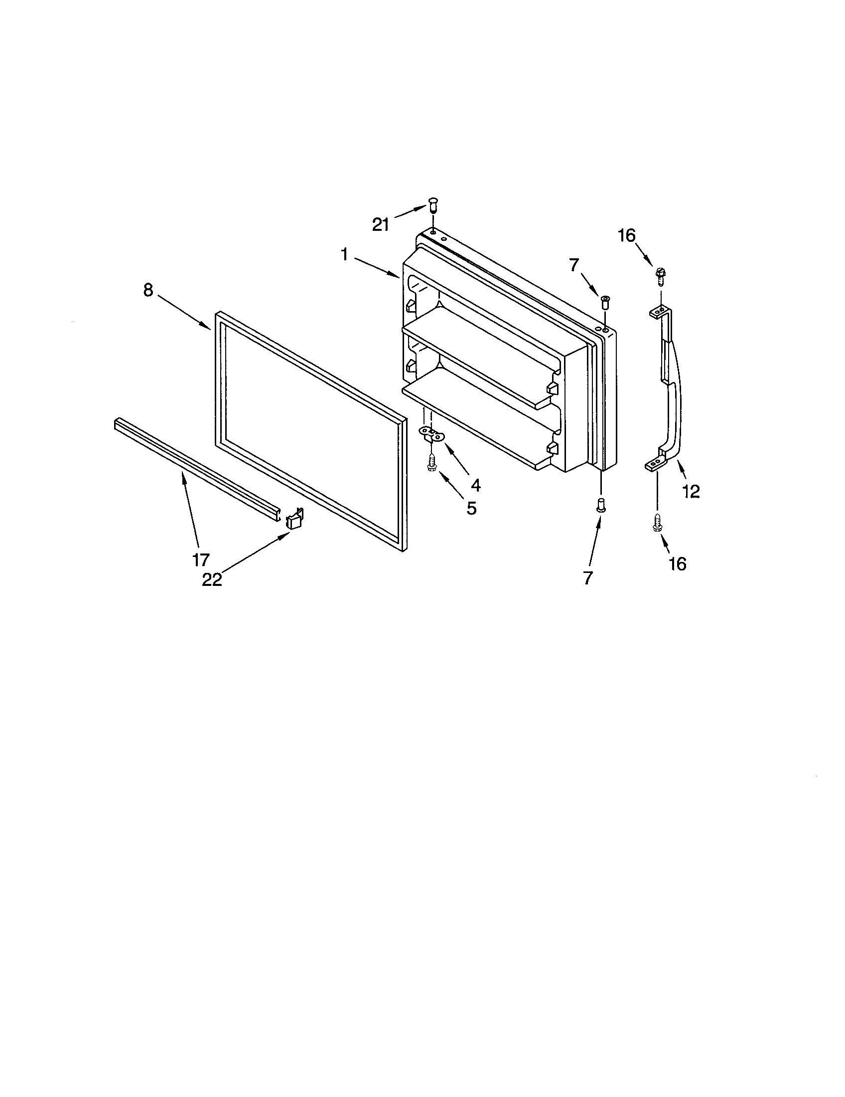 Freezer door