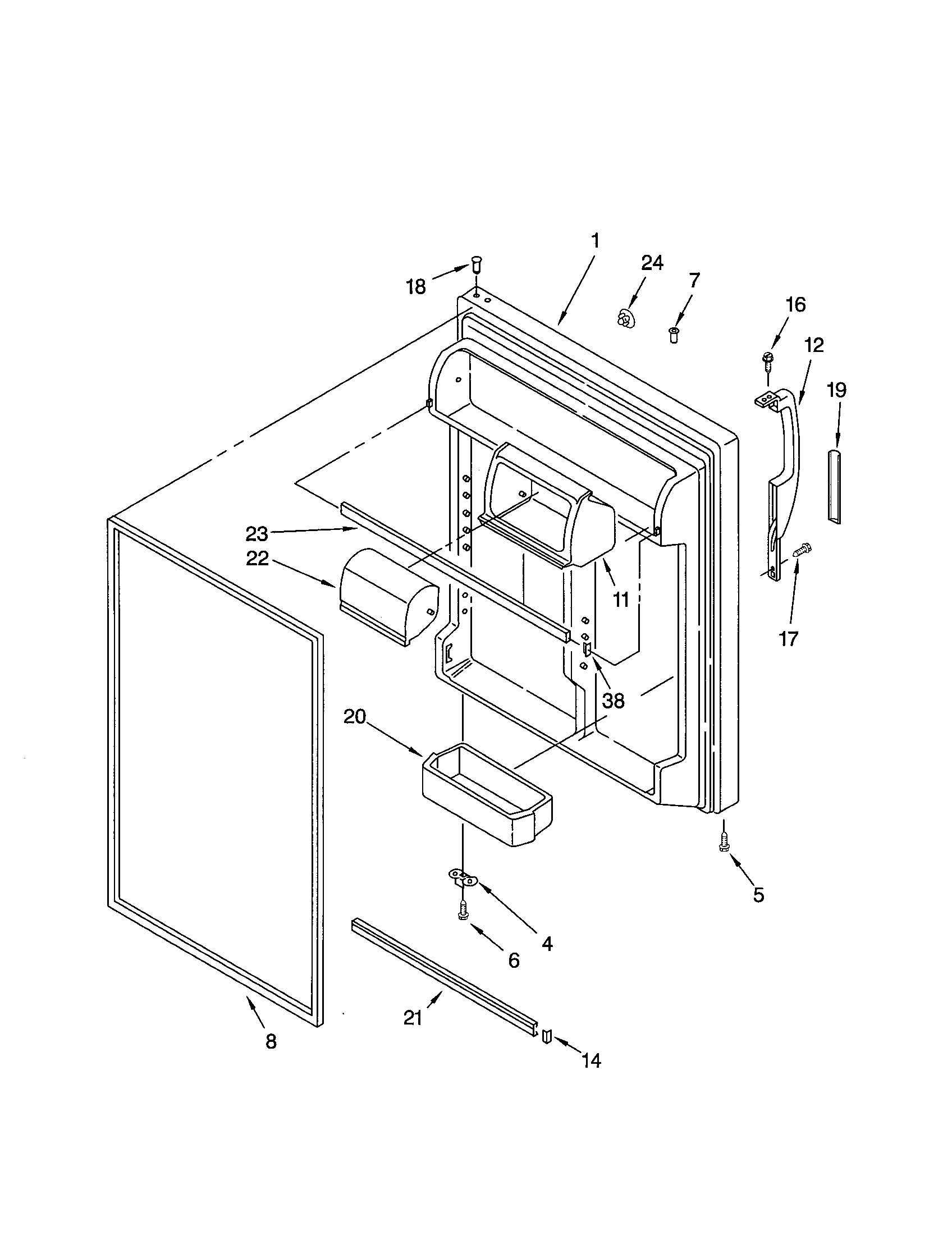 Refrigerator door