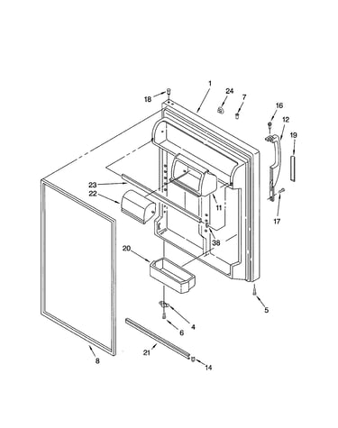 Refrigerator door