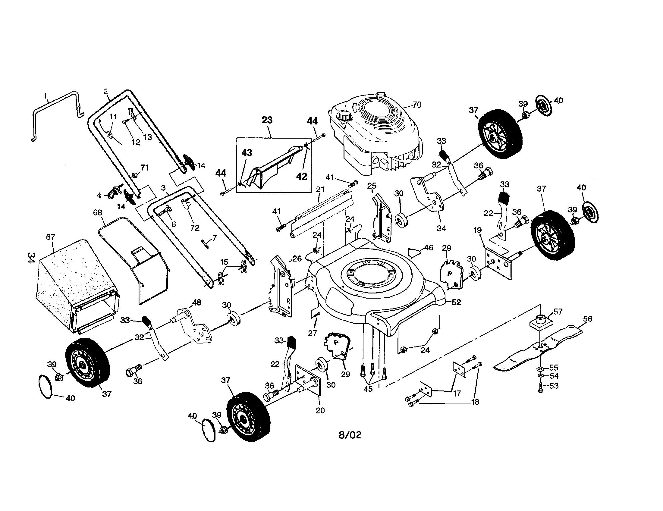Rotary lawn mower