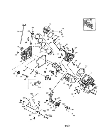 Cylinder/piston/crankshaft