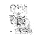 Hoover U5454-900 motor cover/motor/upper handle/hose diagram