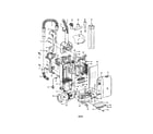 Hoover U5437-900 handle/hose/motor/motor cover diagram