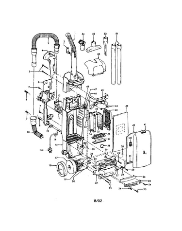 Handle/hose/motor/motor cover