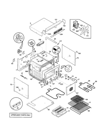 Cavity/elements upper oven