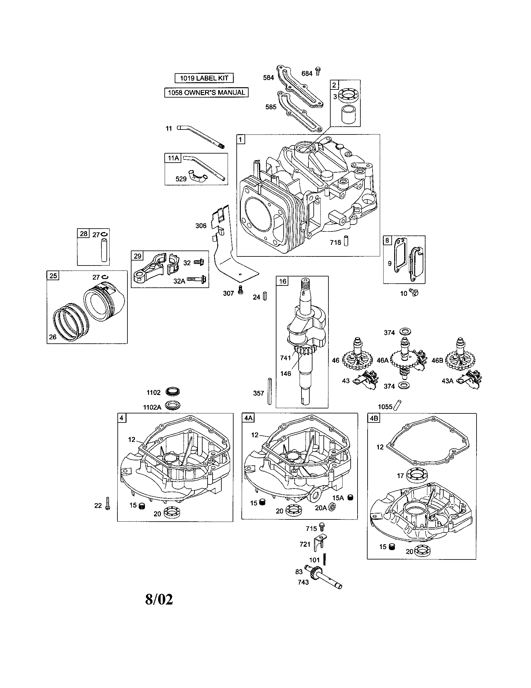 Cylinder/crankshaft