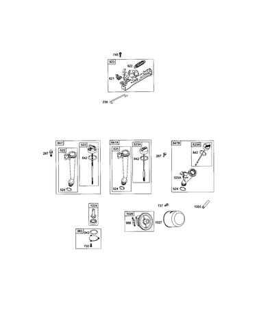 Brake/dipstick/tube assemblies