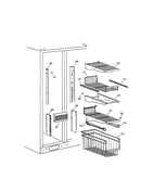 Freezer shelves and basket