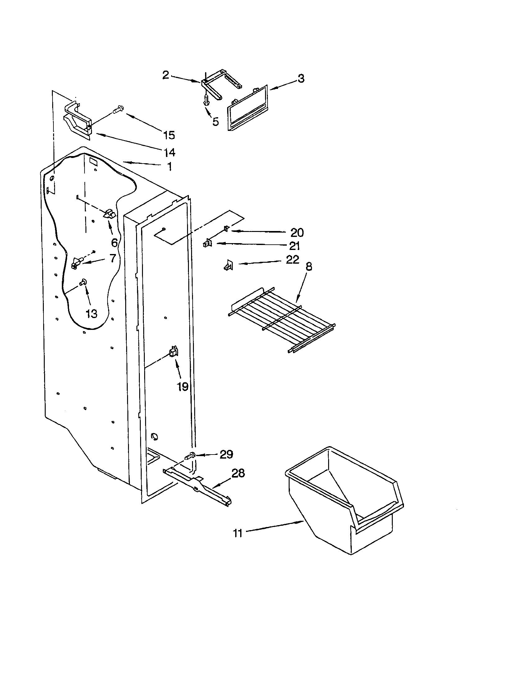 Freezer liner