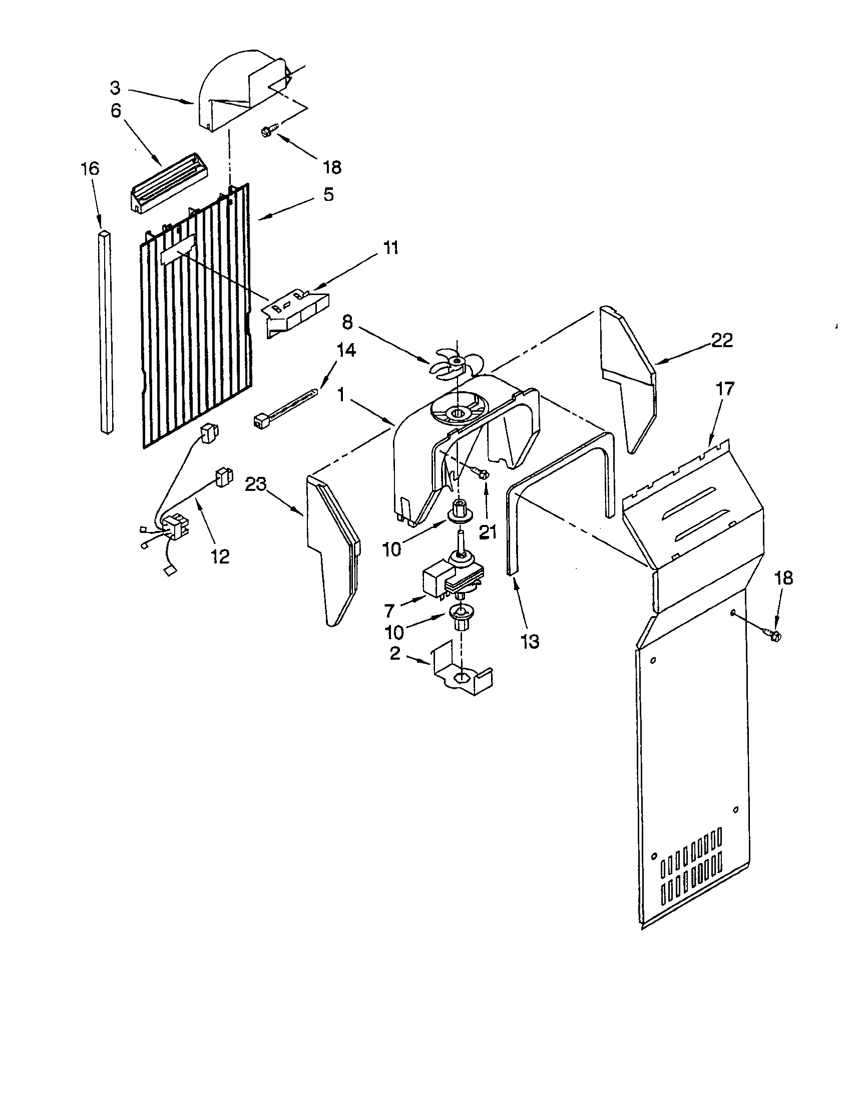 Fan evaporator and heater