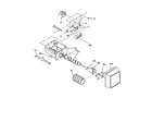 Kenmore 10651051990 motor, dispenser/ice container diagram
