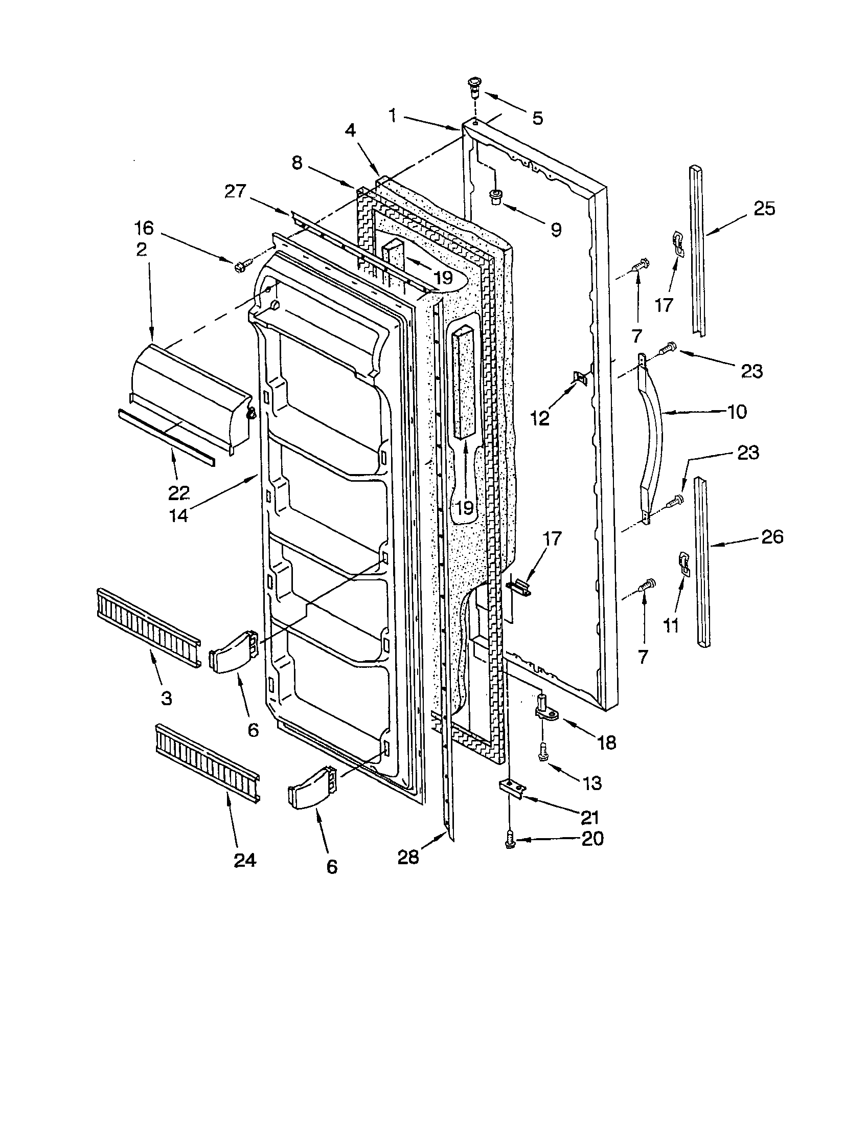 Refrigerator door