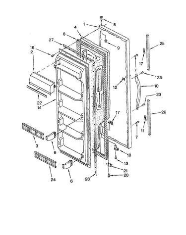 Refrigerator door