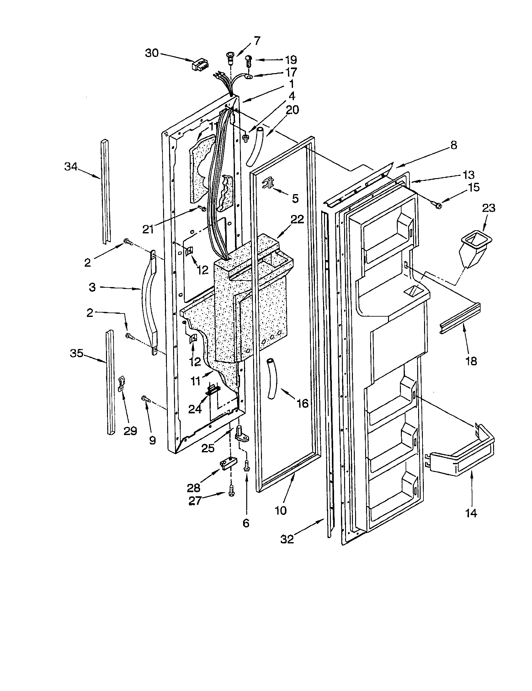 Freezer door