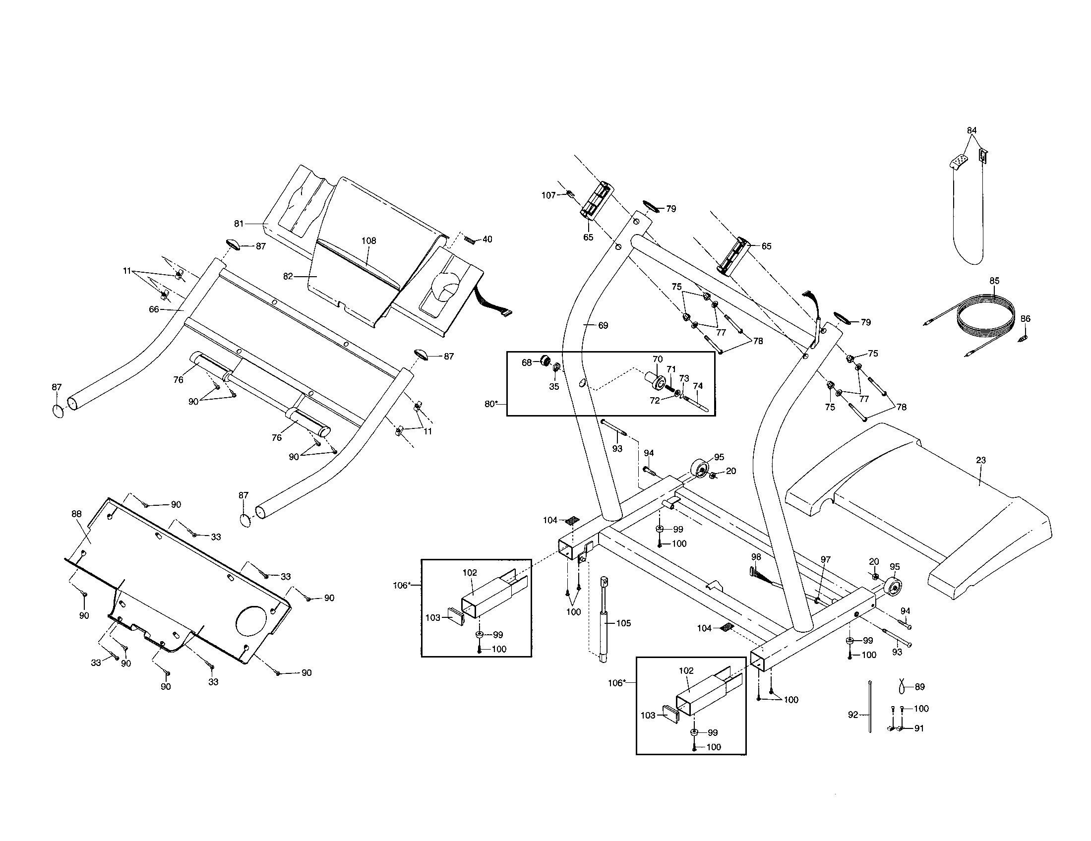 Console base/handrails