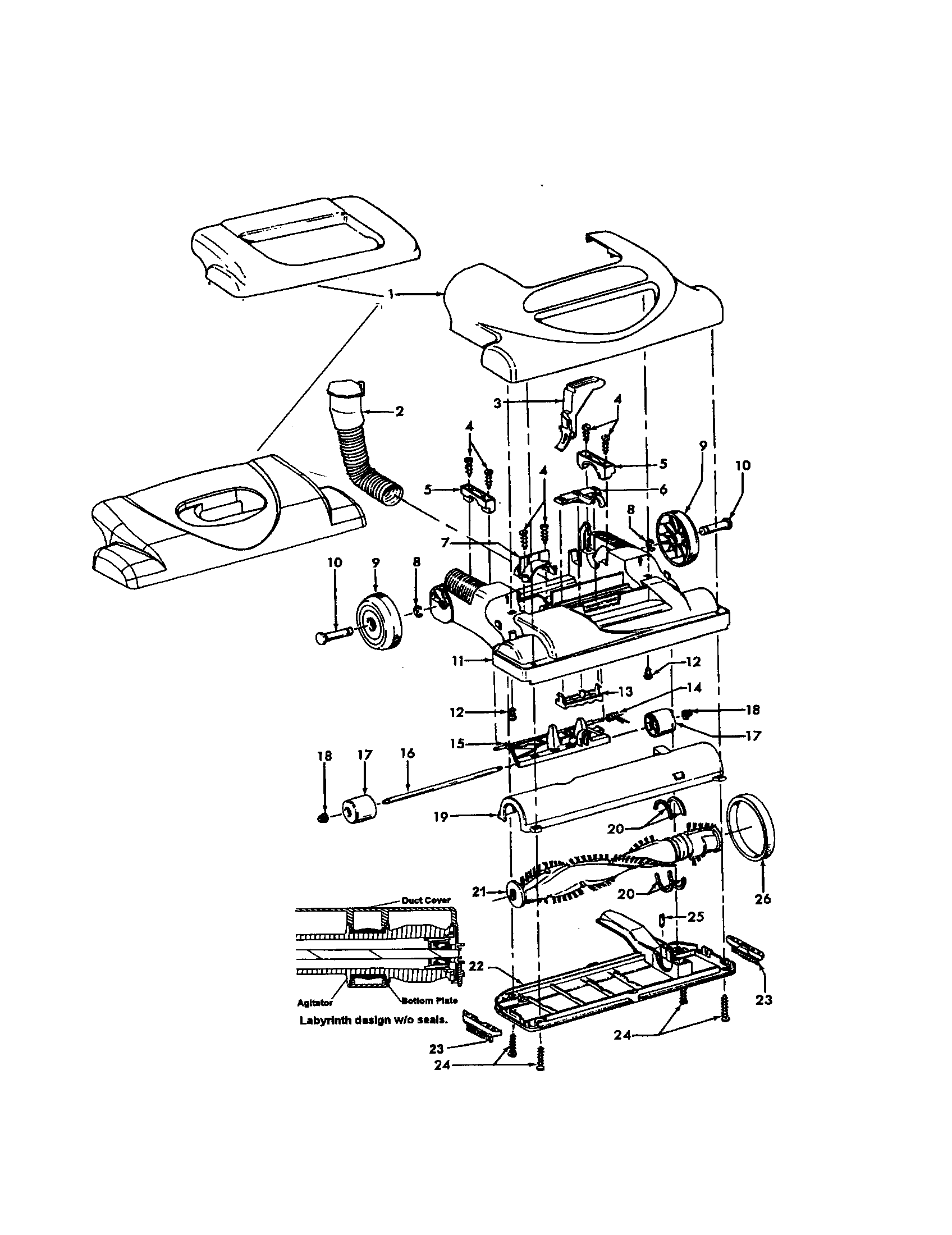 Deluxe hood/main body/agitator
