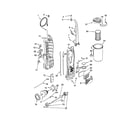 Kenmore 11633721200 dust compartment and motor diagram