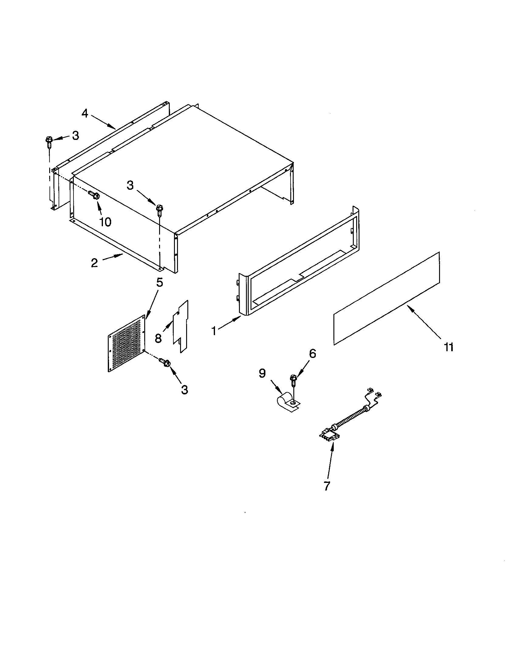 TOP GRILLE AND UNIT COVER