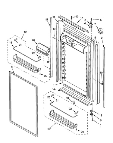 Refrigerator door