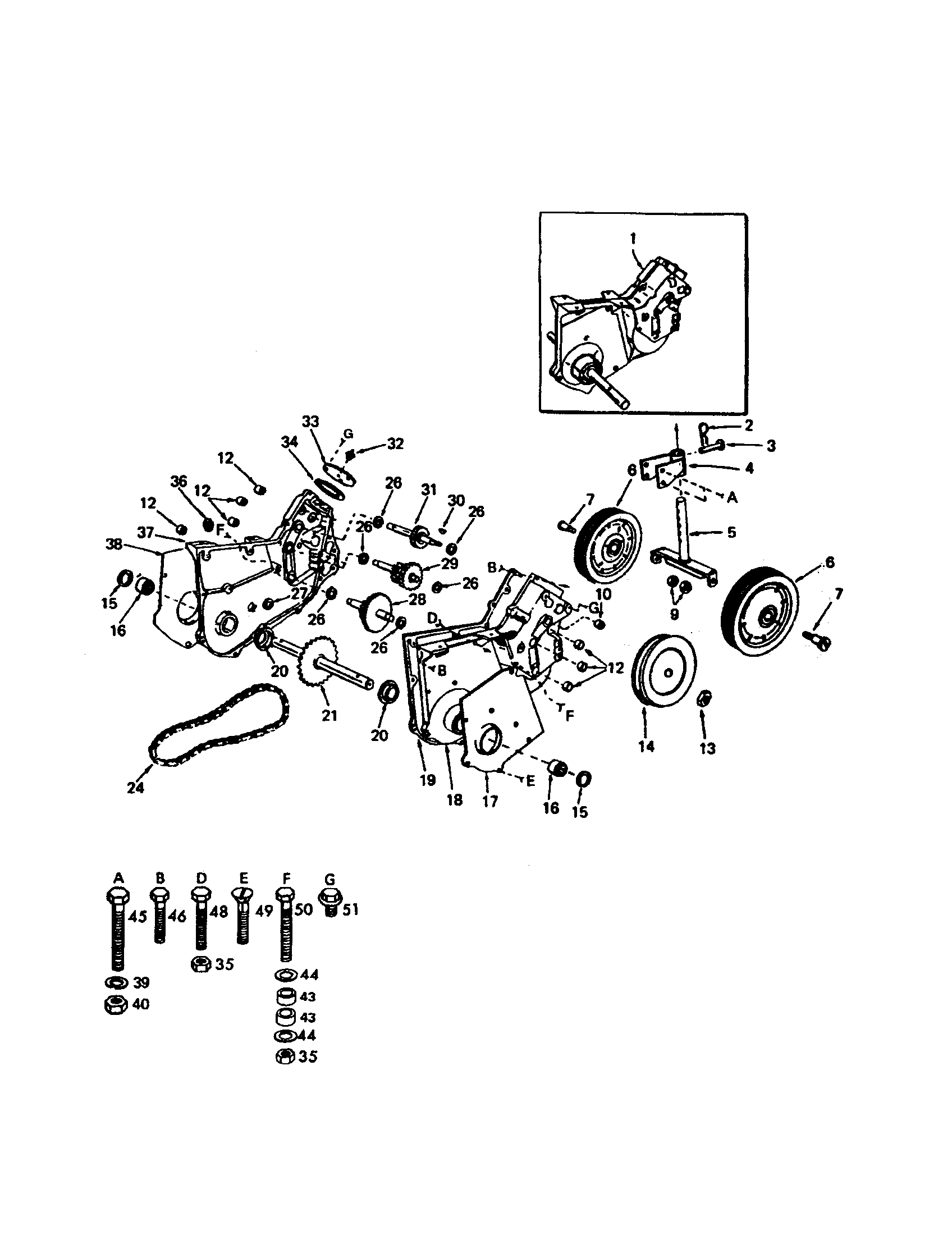 Transmission/gauge wheels