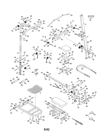 Base/top frame/seat/cross frame