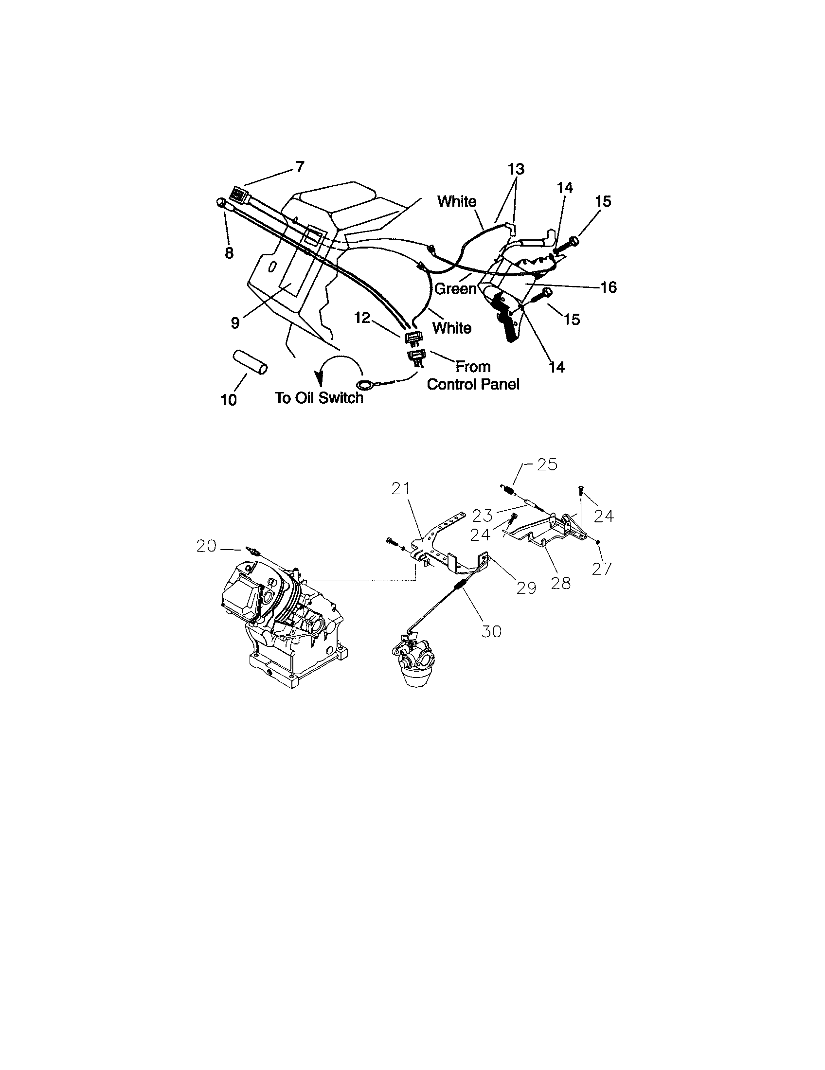 LOW OIL SHUTDOWN AND GENERATOR