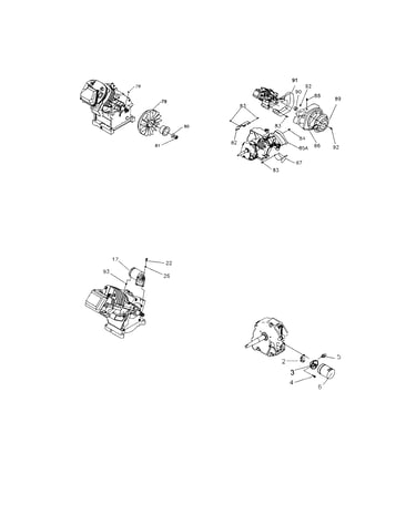 Flywheel/motor/oil filter/recoil
