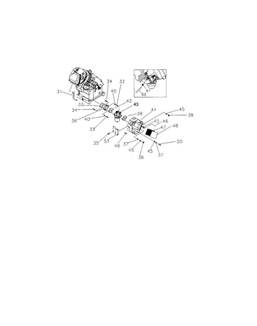 Carburetor/air cleaner/oil switch
