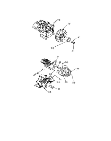Ehc00955 recoil starter and flywheel