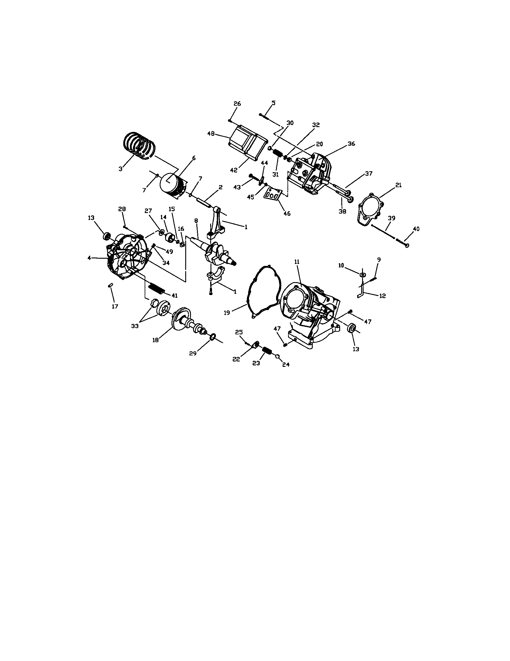 EHC00952 CRANKCASE/CAMSHAFT/PISTON