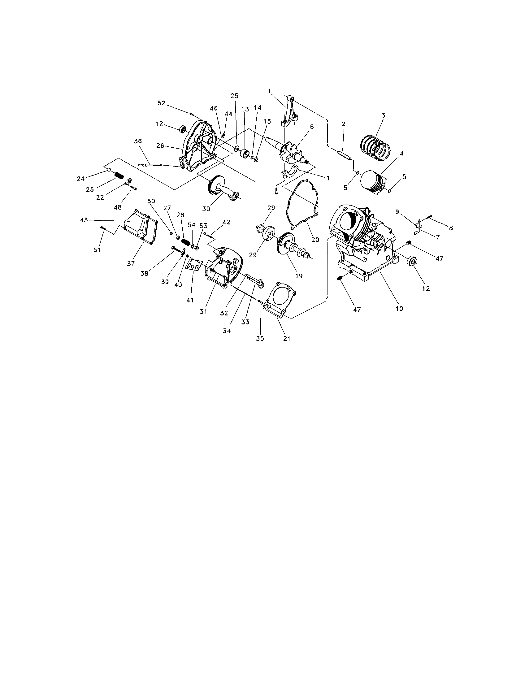 Ehf00945 long block/piston/crankcase