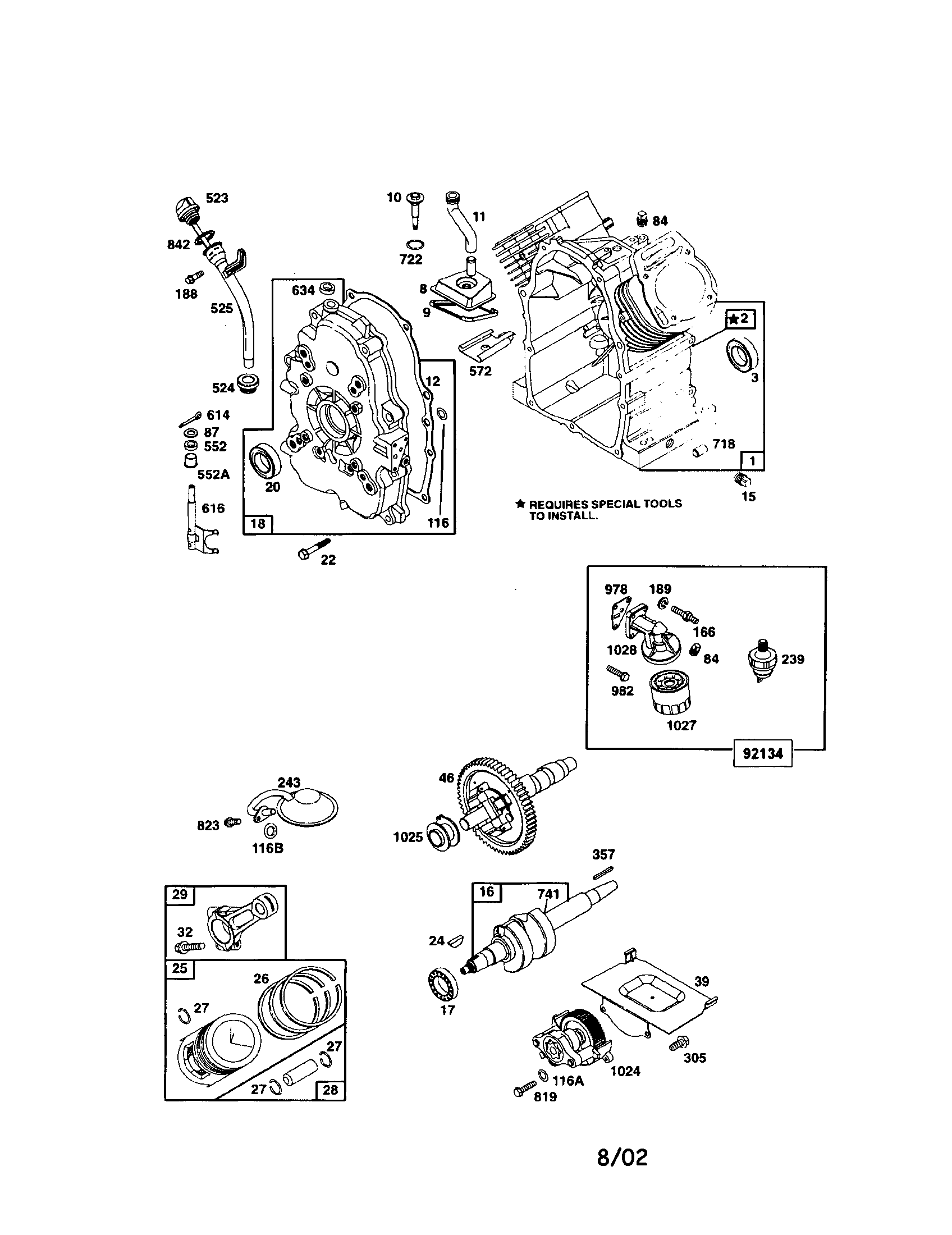 Cylinder/gear cam/crankshaft