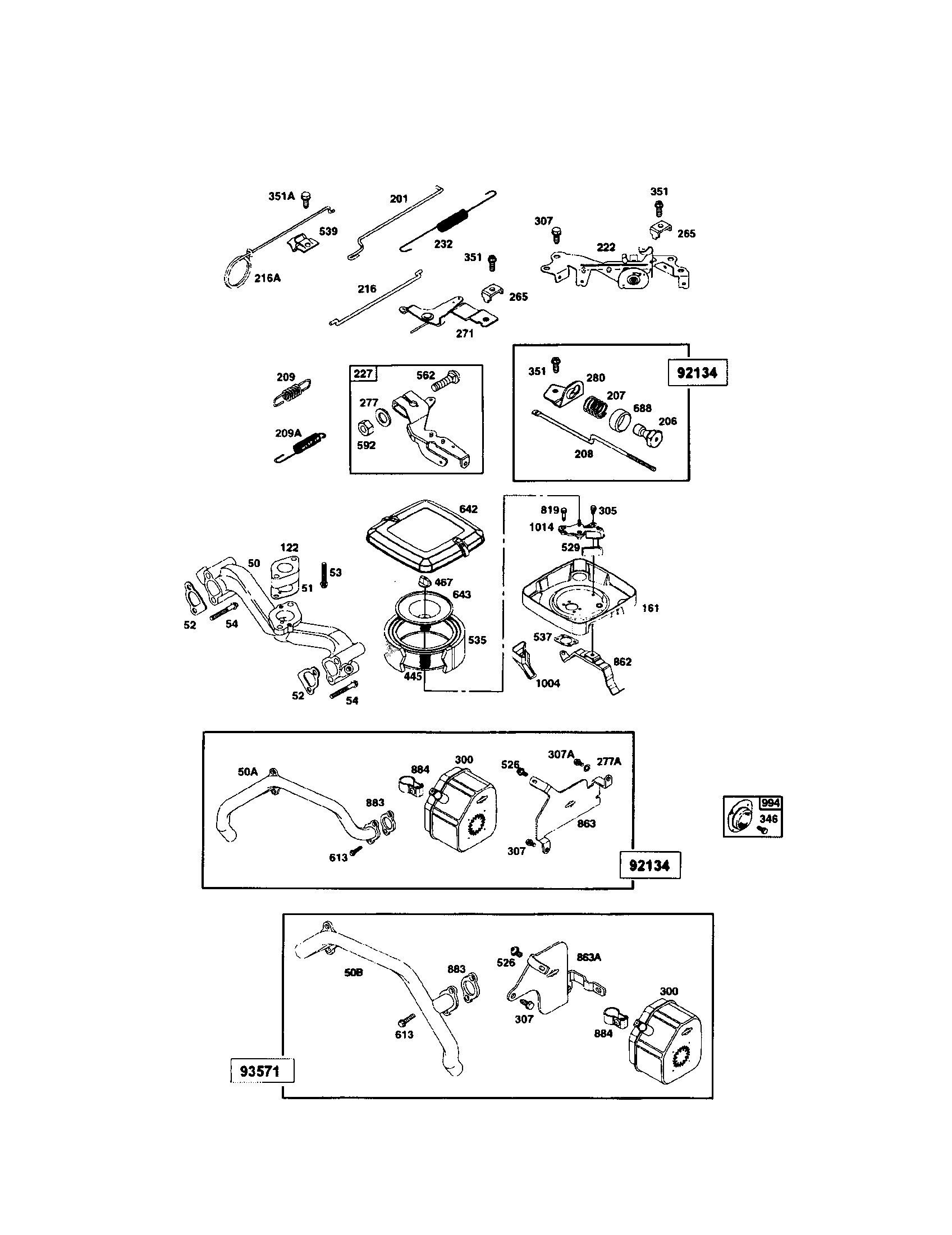 Muffler, exhaust/air filter