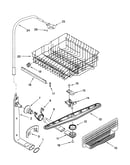 Upper dishrack and water feed