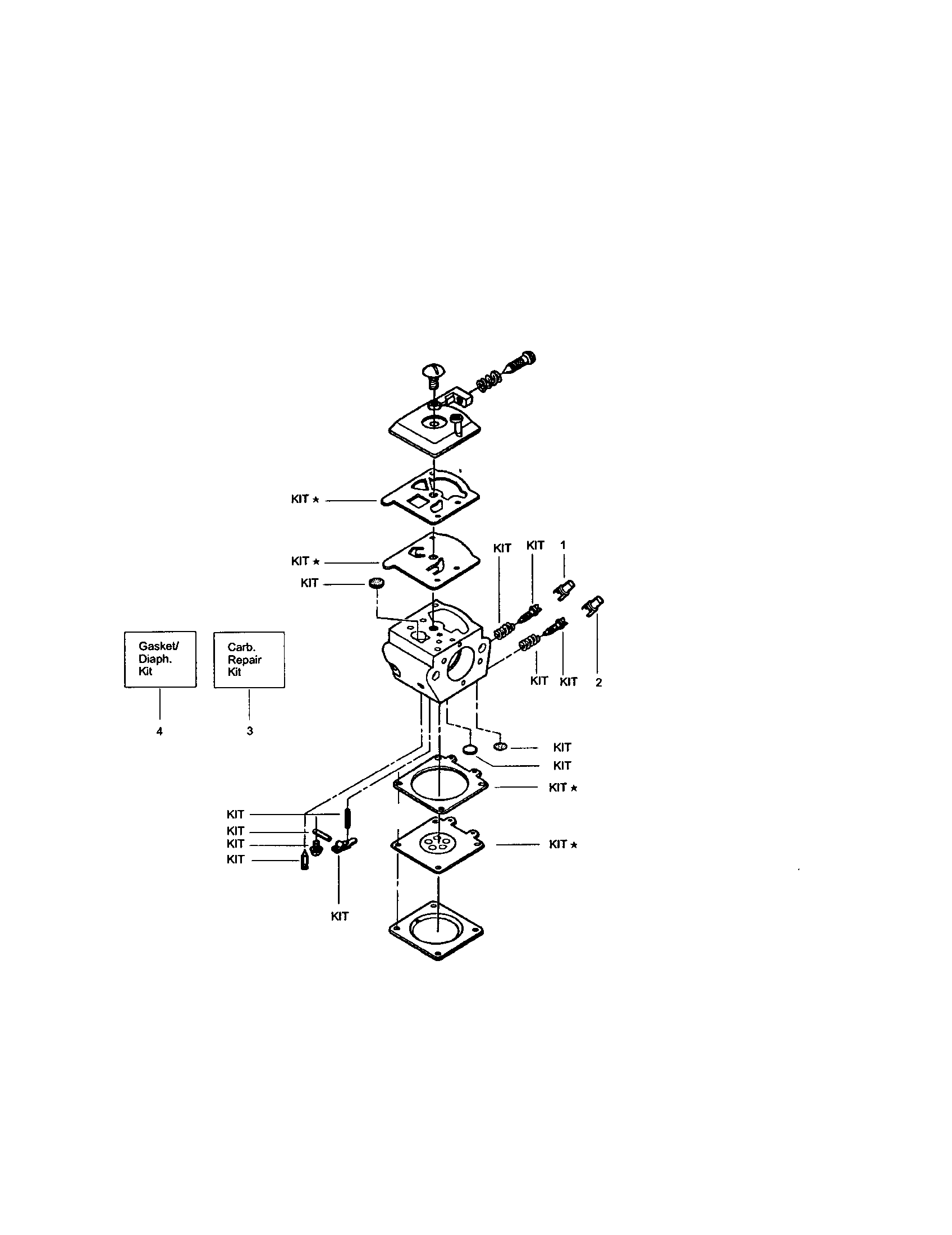 CARBURETOR #530071603 ZAMA W-14