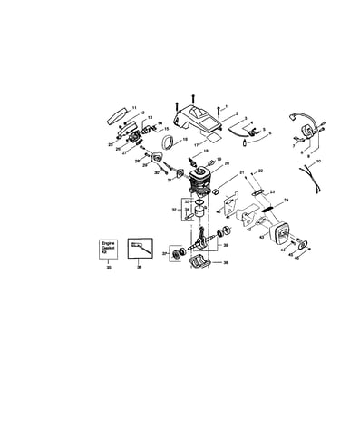 Cylinder/crankcase/crankshaft