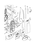 Dust compartment and motor