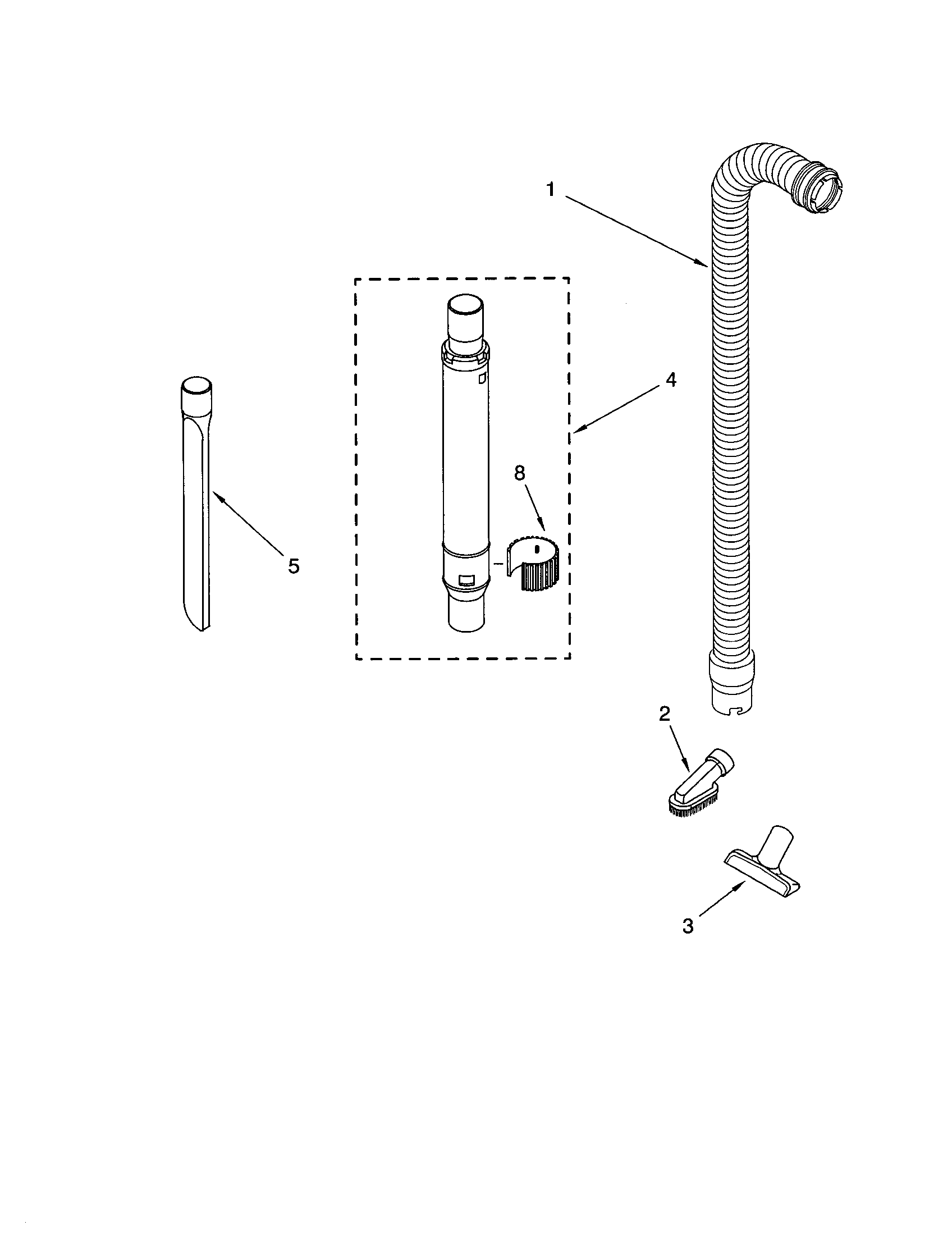 Hose and attachment