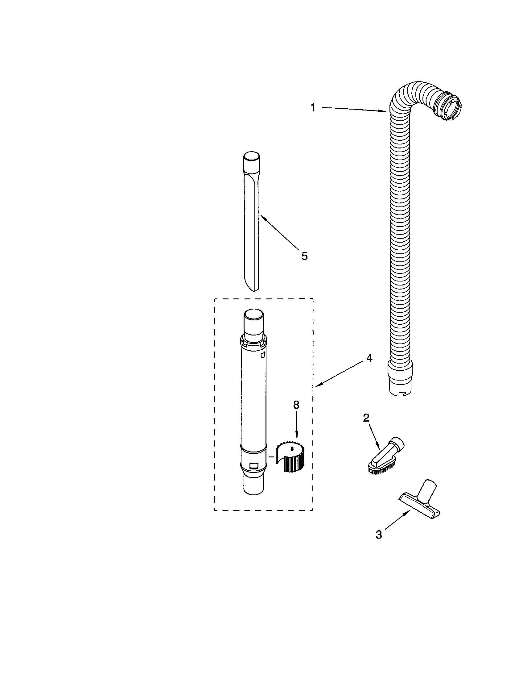 Hose and attachment