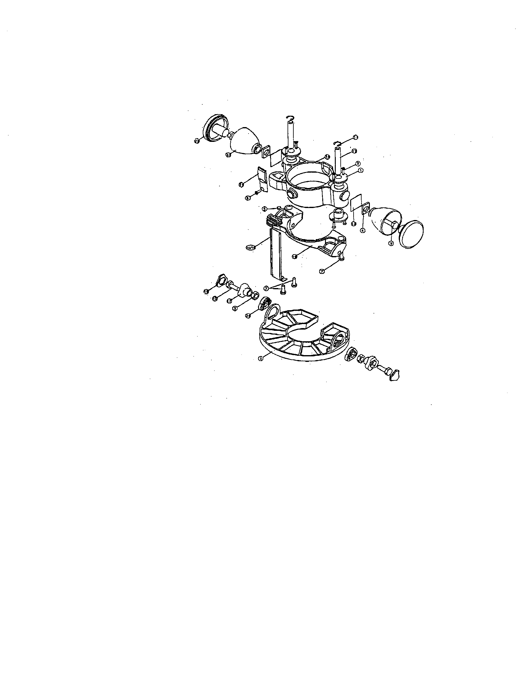 Handle and tilting base/c-ring