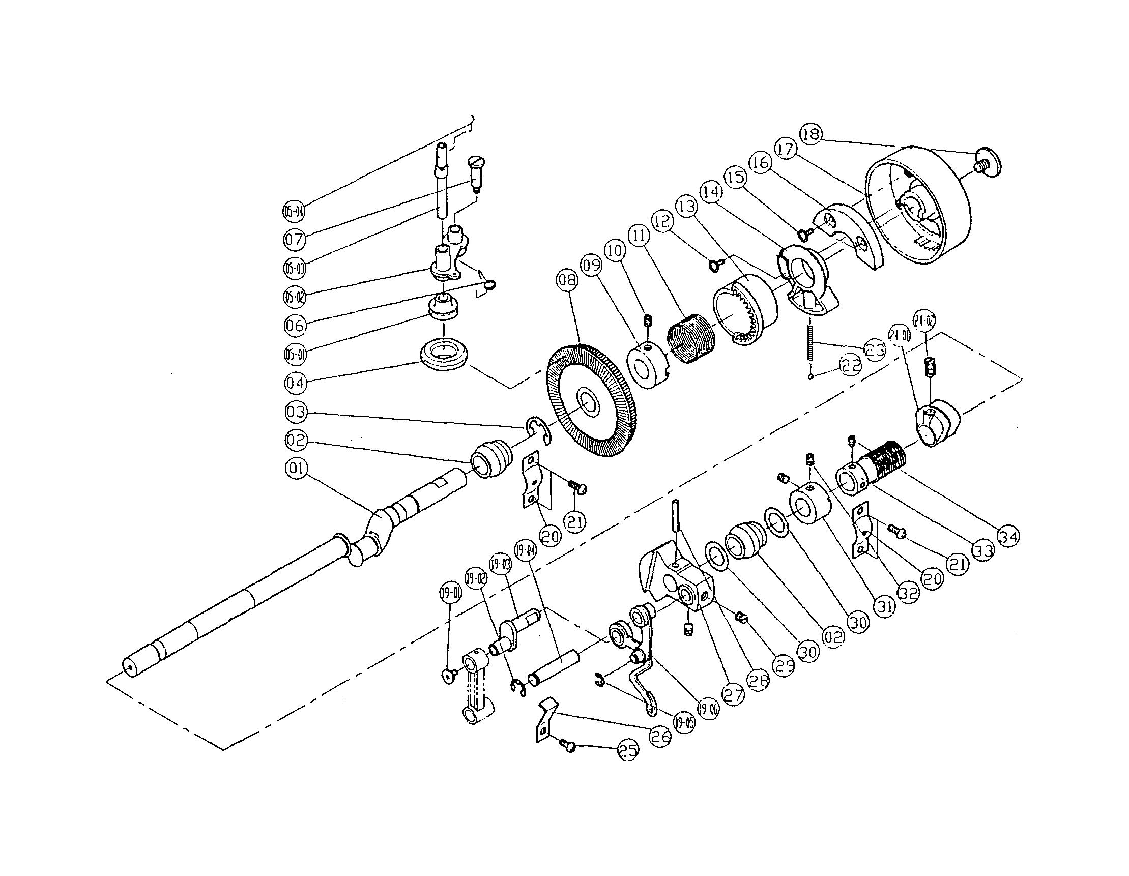 Air shaft/handwheel/bobbin winder