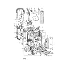 Hoover U5464-900 upper handle/hose/motor diagram