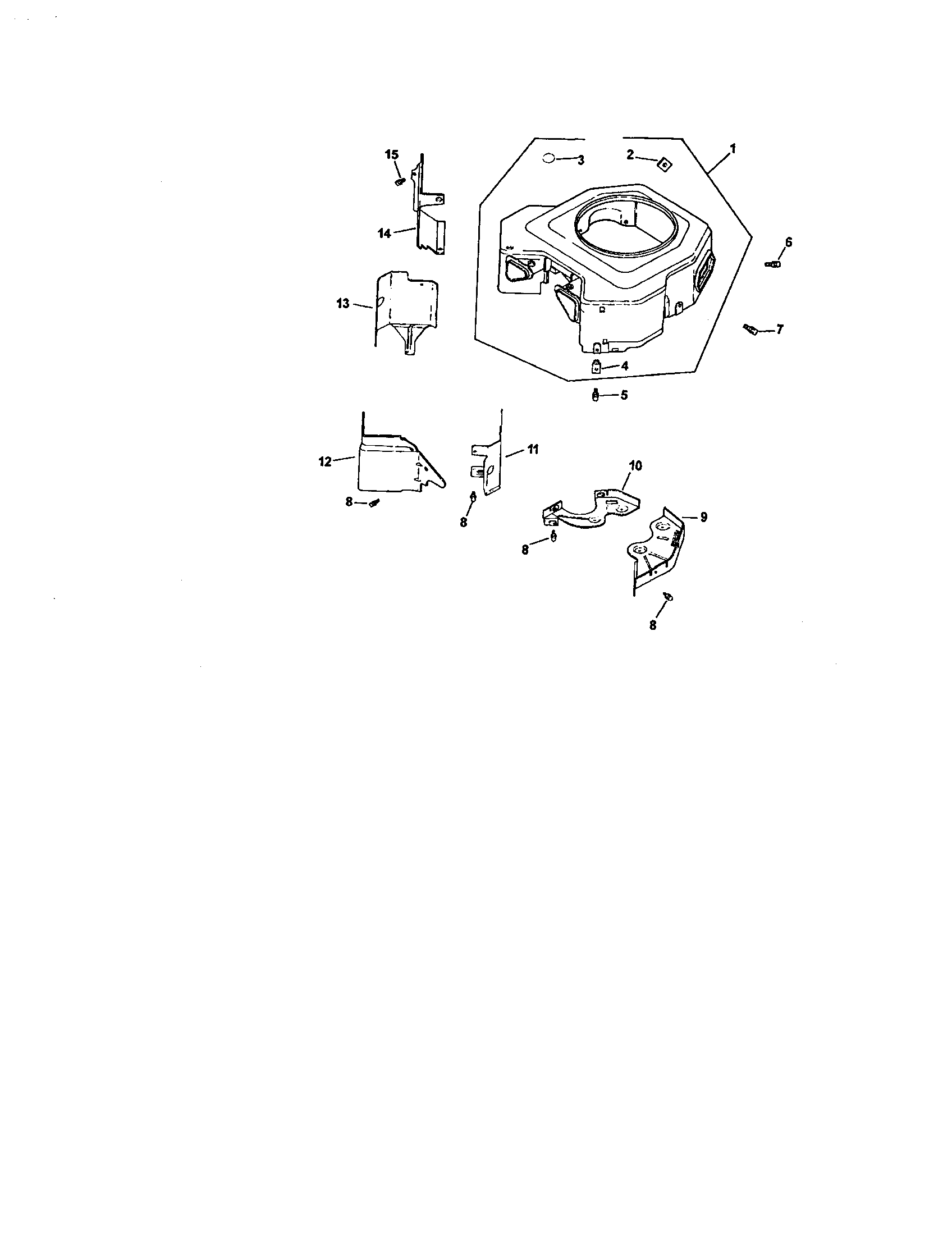 Blower housing and baffles