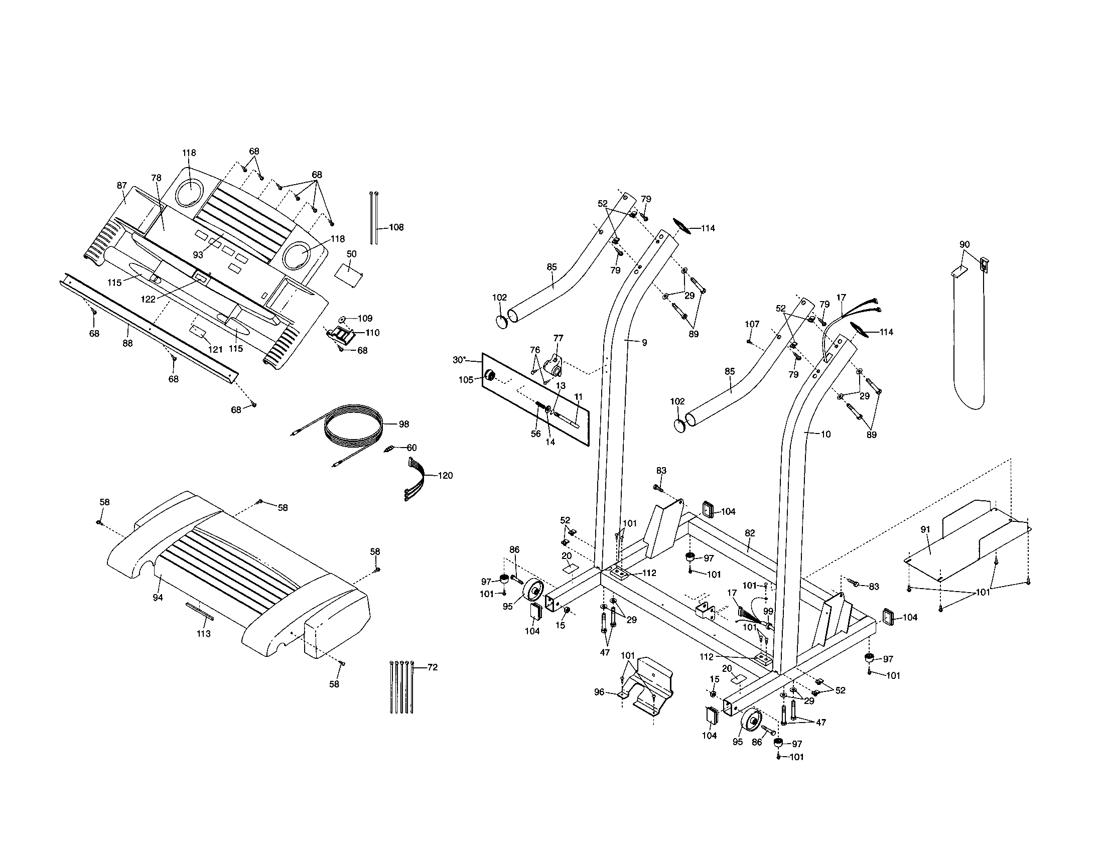 Console base/handrails
