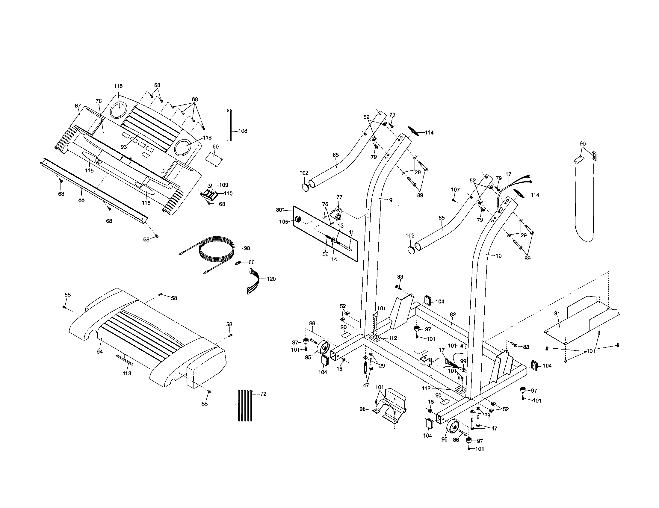 Console base/handrails