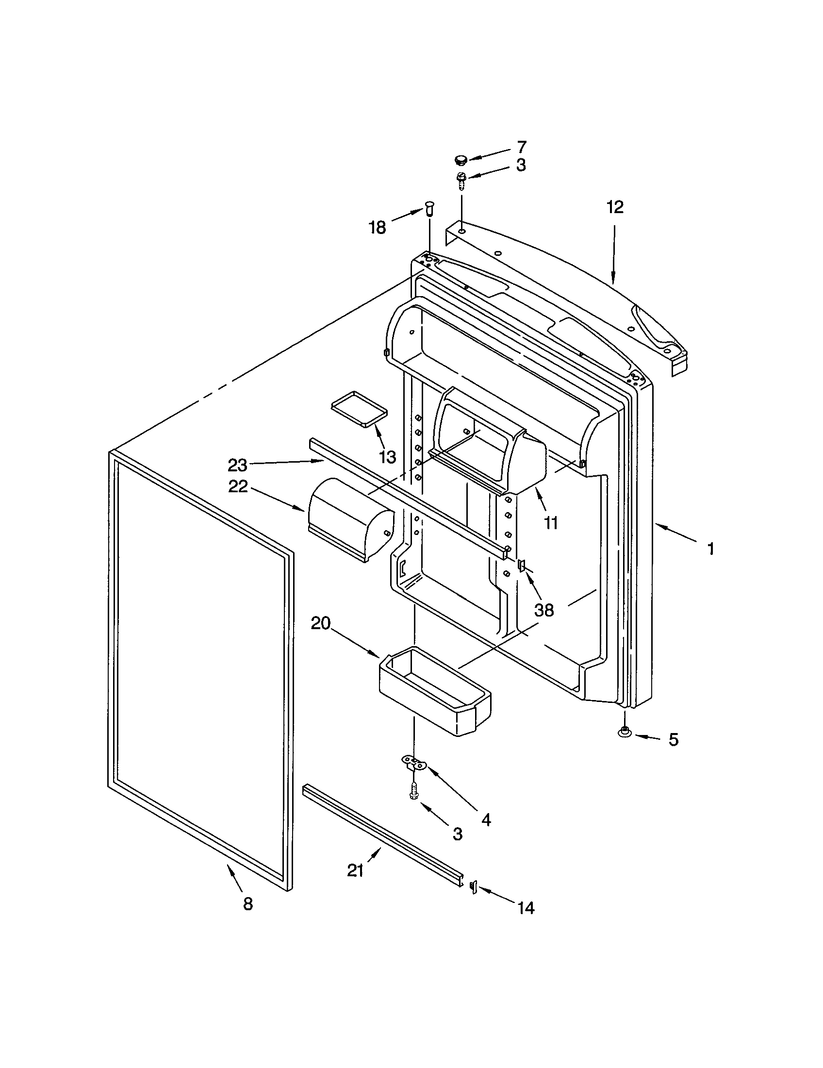 Refrigerator door