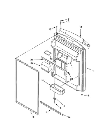 Refrigerator door